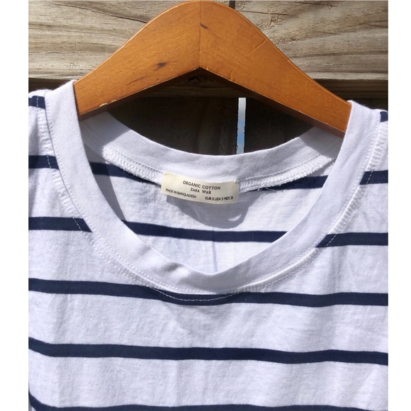 Zara Tops - White Striped Tank | Zara